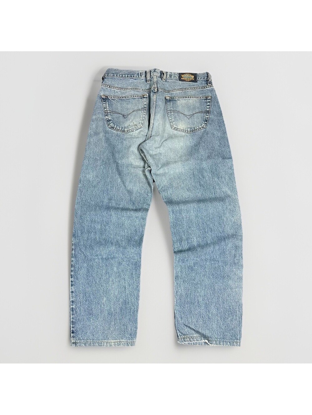 VTG Diesel Jeans Mens 32x31 Straight Loose Fit Baggy faded Light Washed Denim